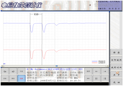 电缆故障查找波形图